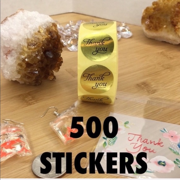 Other - 500 Gold Foil Thank You Stickers PRICE IS FIRM